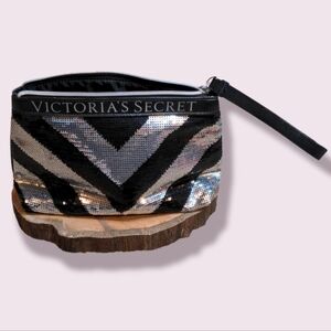 Victoria's Secret Sequin Clutch w Wrist Strap